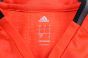 Adidas Embroidered Logo FC Bayern Munchen Striped Soccer Jersey - ThriftedThreads.com