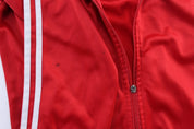 Adidas Embroidered Logo FC Bayern Munchen Striped Zip Up Jacket - Jacket - Thrifted Threads