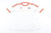 Adidas Embroidered Logo FC Bayern Munich Striped Soccer Jersey - ThriftedThreads.com
