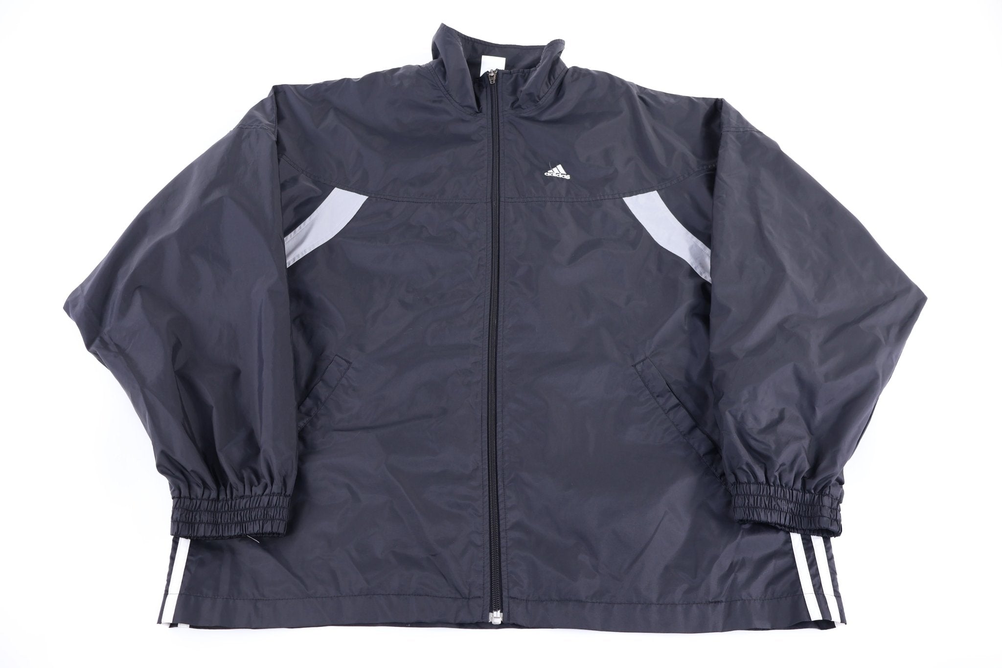 Adidas Embroidered Logo Full Zip Jacket - Jacket - Thrifted Threads