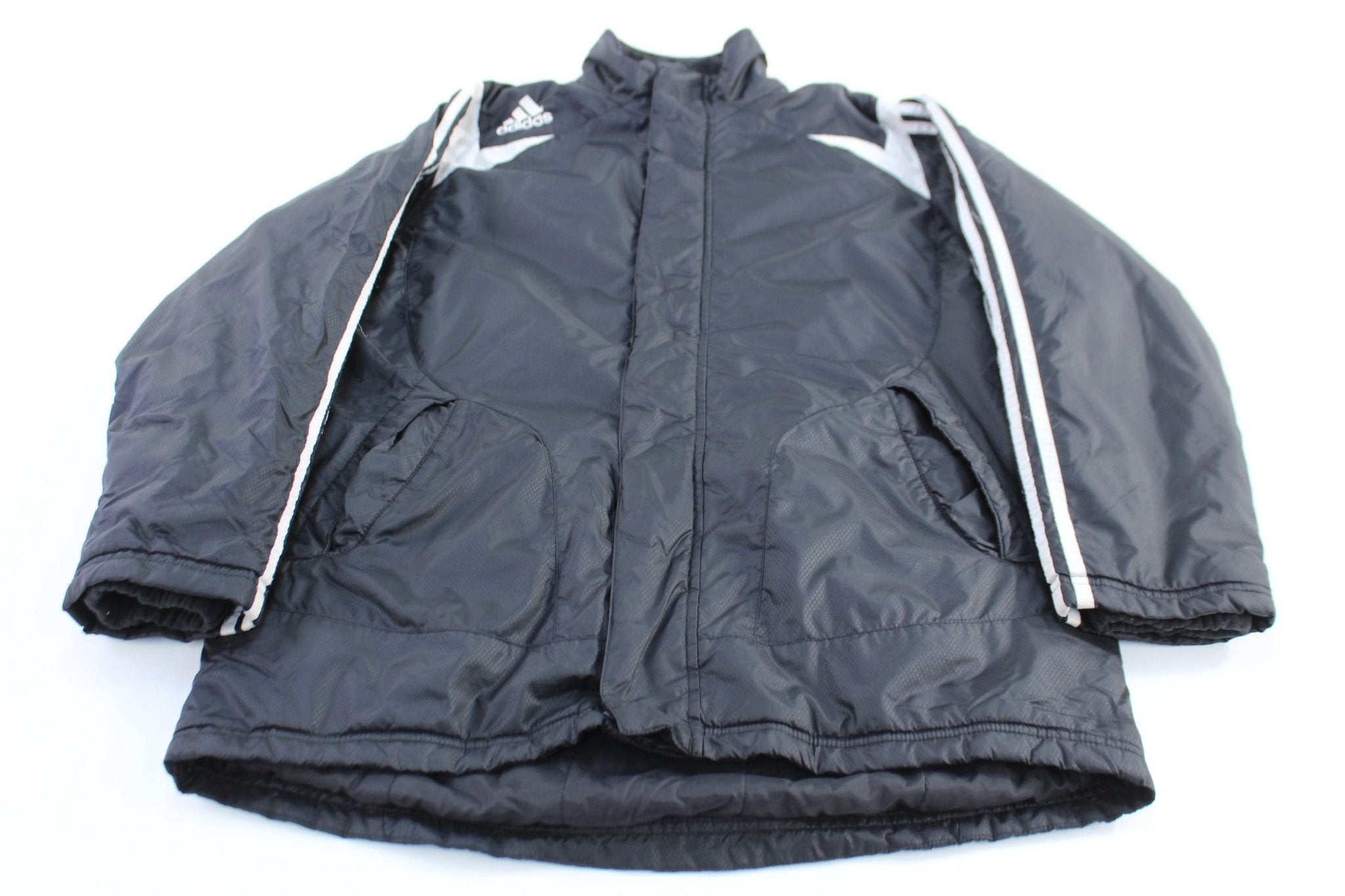 Adidas Embroidered Logo Full Zip Parka Jacket - Jacket - Thrifted Threads
