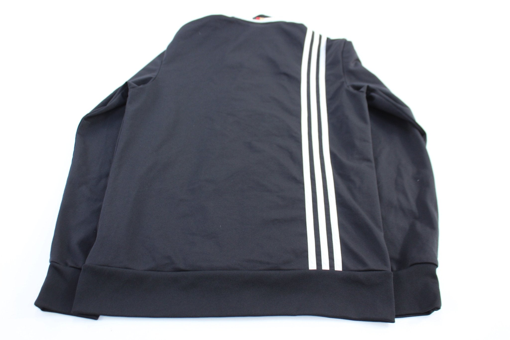 Adidas Embroidered Logo Germany Soccer Black Zip Up Jacket - ThriftedThreads.com