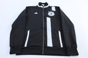 Adidas Embroidered Logo Germany Soccer Black Zip Up Jacket - ThriftedThreads.com