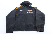 Adidas Embroidered Logo Houston Dynamo Striped Zip Up Jacket - Jackets - Thrifted Threads