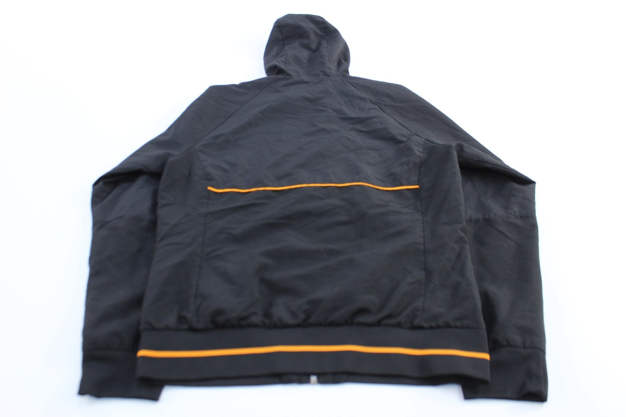 Adidas Embroidered Logo Houston Dynamo Striped Zip Up Jacket - Jackets - Thrifted Threads
