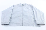 Adidas Embroidered Logo Light Grey & Black Zip Up Jacket - Jackets - Thrifted Threads
