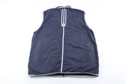 Adidas Embroidered Logo Navy Blue & Grey Zip Up Vest - Jackets - Thrifted Threads