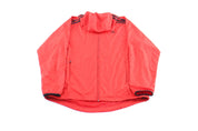 Adidas Embroidered Logo Red & Black Striped Zip Up Jacket - Jacket - Thrifted Threads
