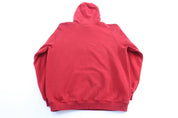 Adidas Embroidered Logo Red Pullover Hoodie - Jacket - Thrifted Threads