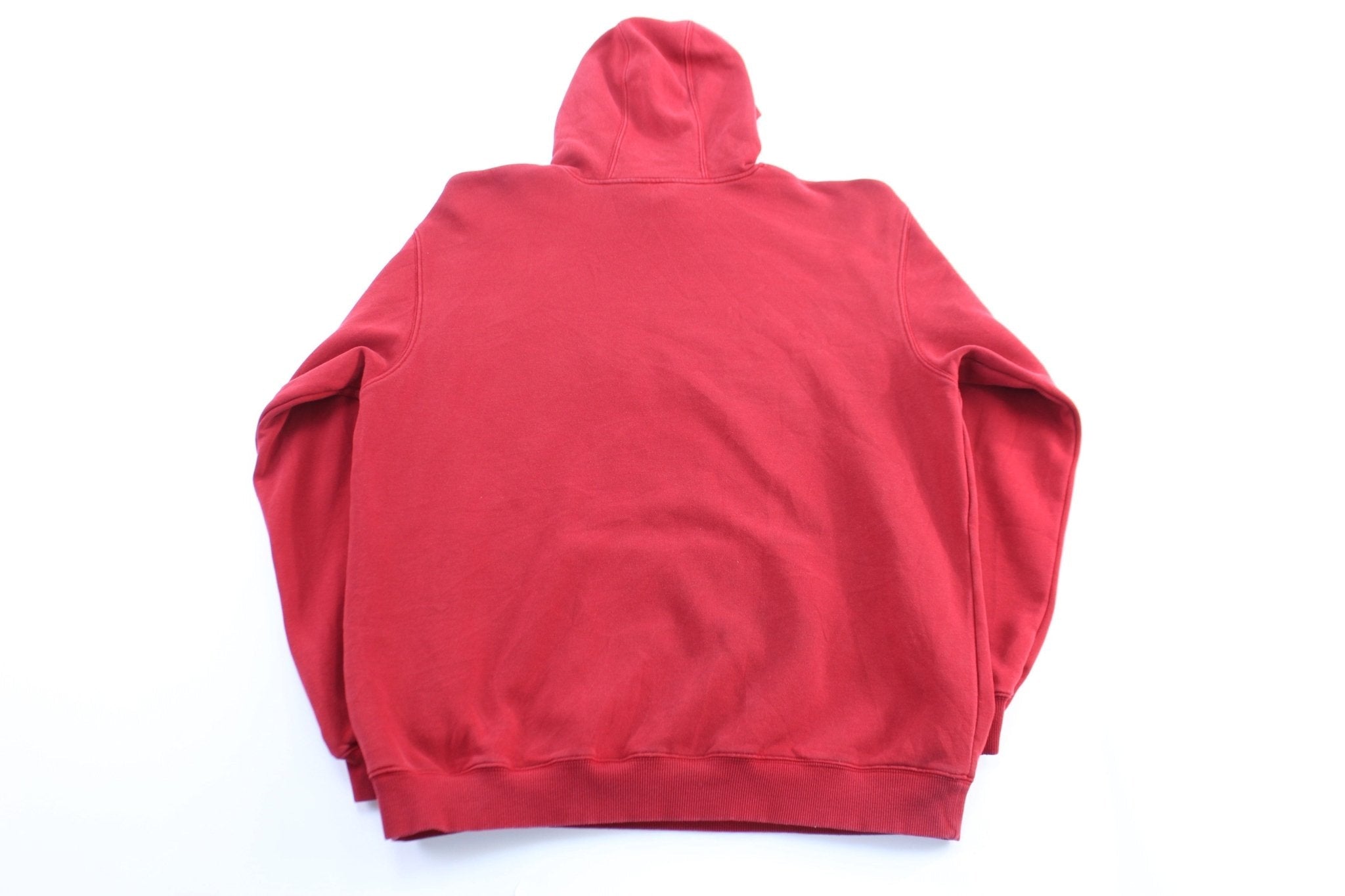 Adidas Embroidered Logo Red Pullover Hoodie - Jacket - Thrifted Threads