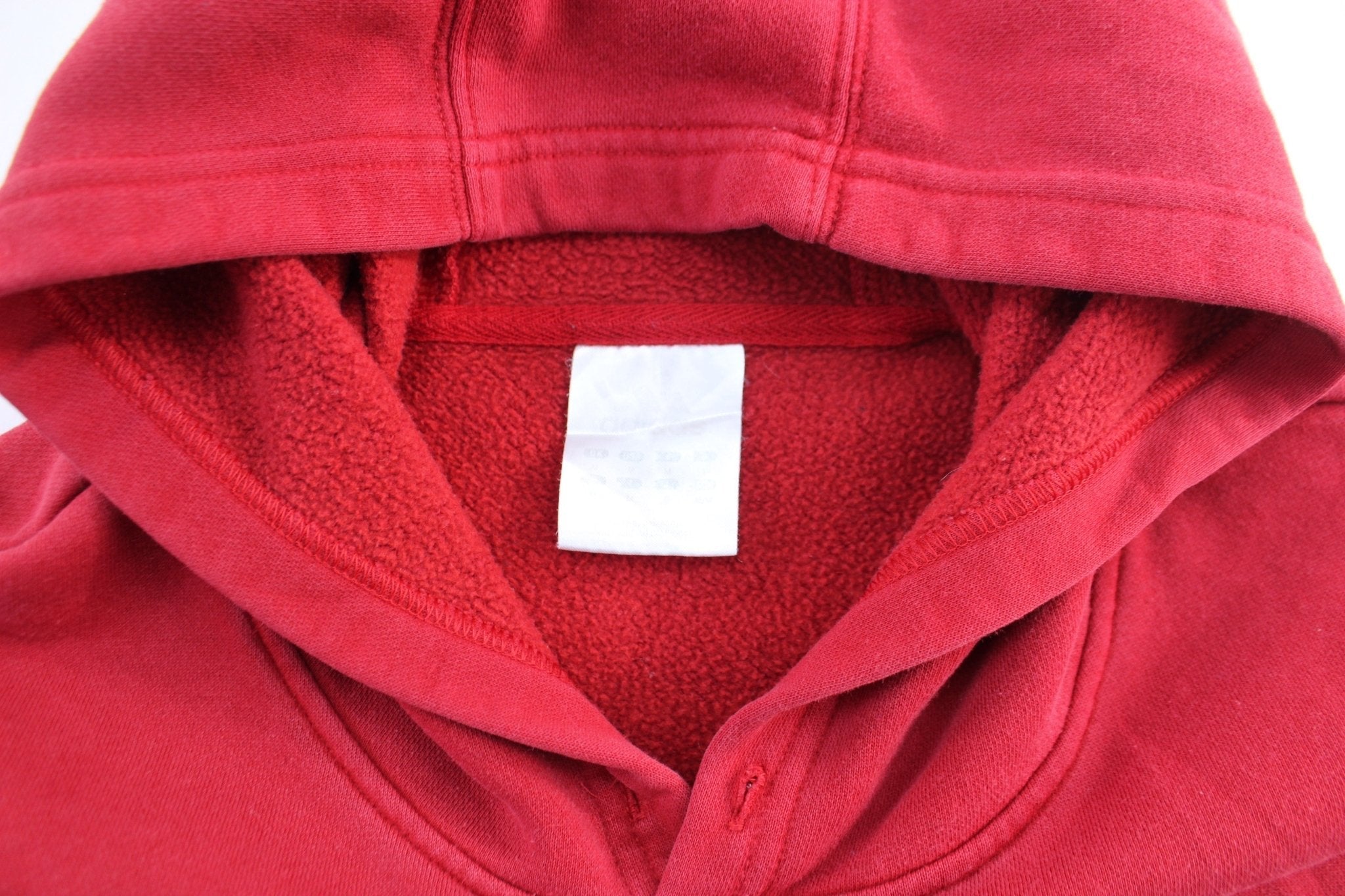 Adidas Embroidered Logo Red Pullover Hoodie - Jacket - Thrifted Threads