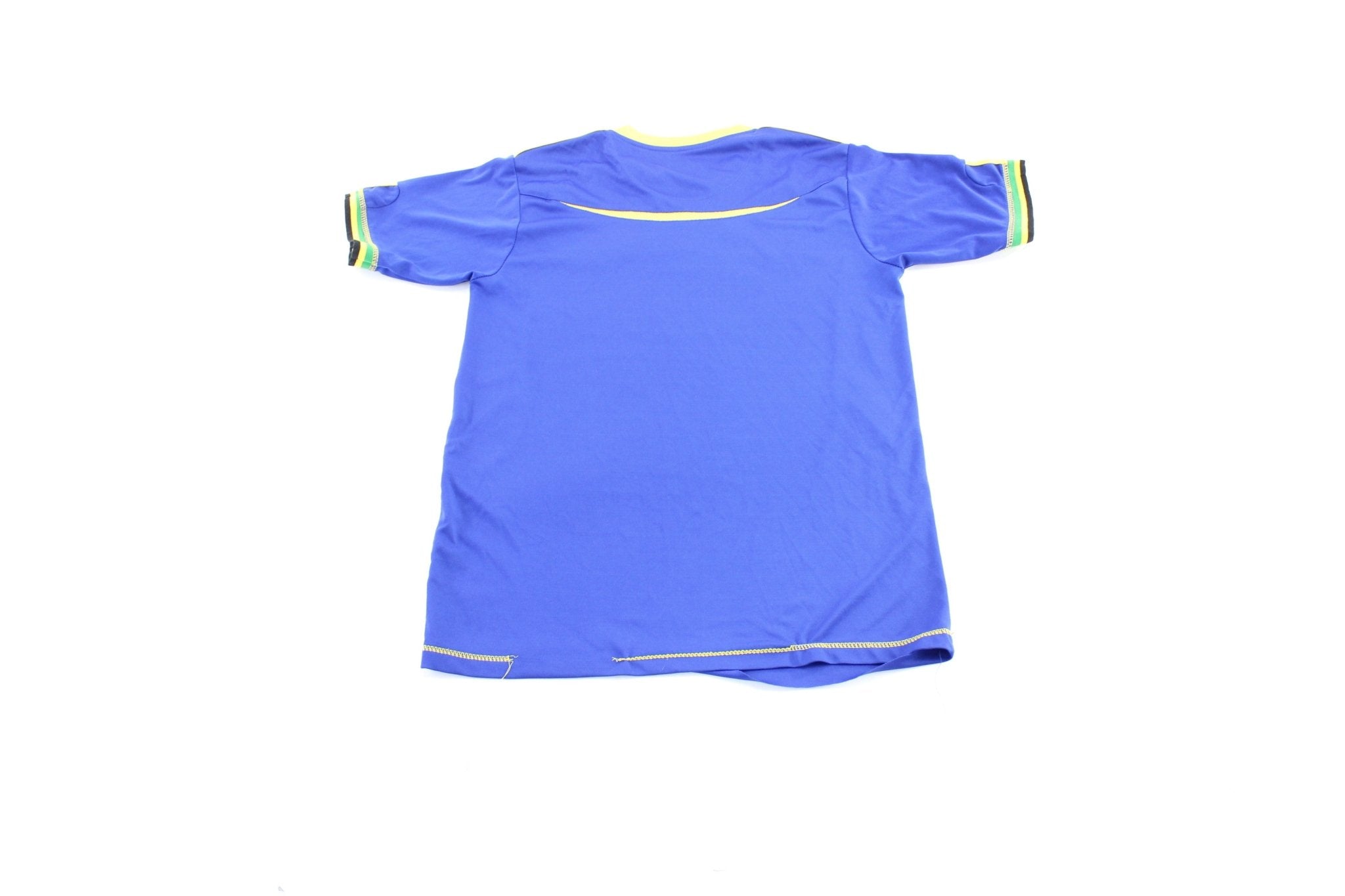 Adidas Embroidered Logo Tanzania Striped Soccer Jersey - ThriftedThreads.com