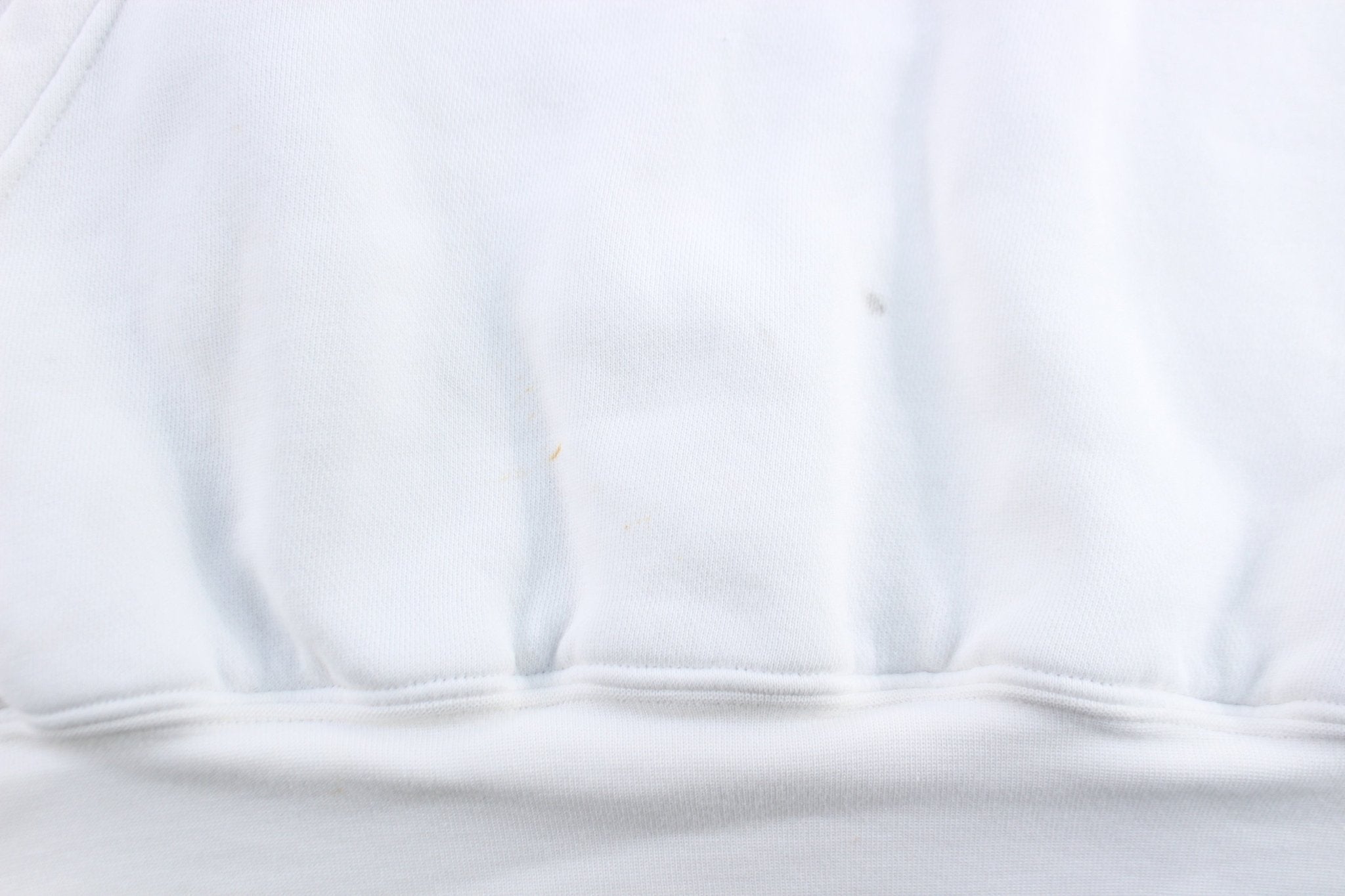 Adidas Embroidered Logo White Pullover Hoodie - ThriftedThreads.com