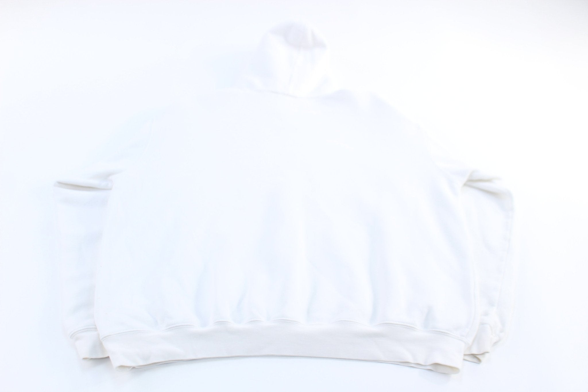Adidas Embroidered Logo White Pullover Hoodie - ThriftedThreads.com