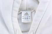 Adidas Embroidered Logo White Pullover Hoodie - ThriftedThreads.com