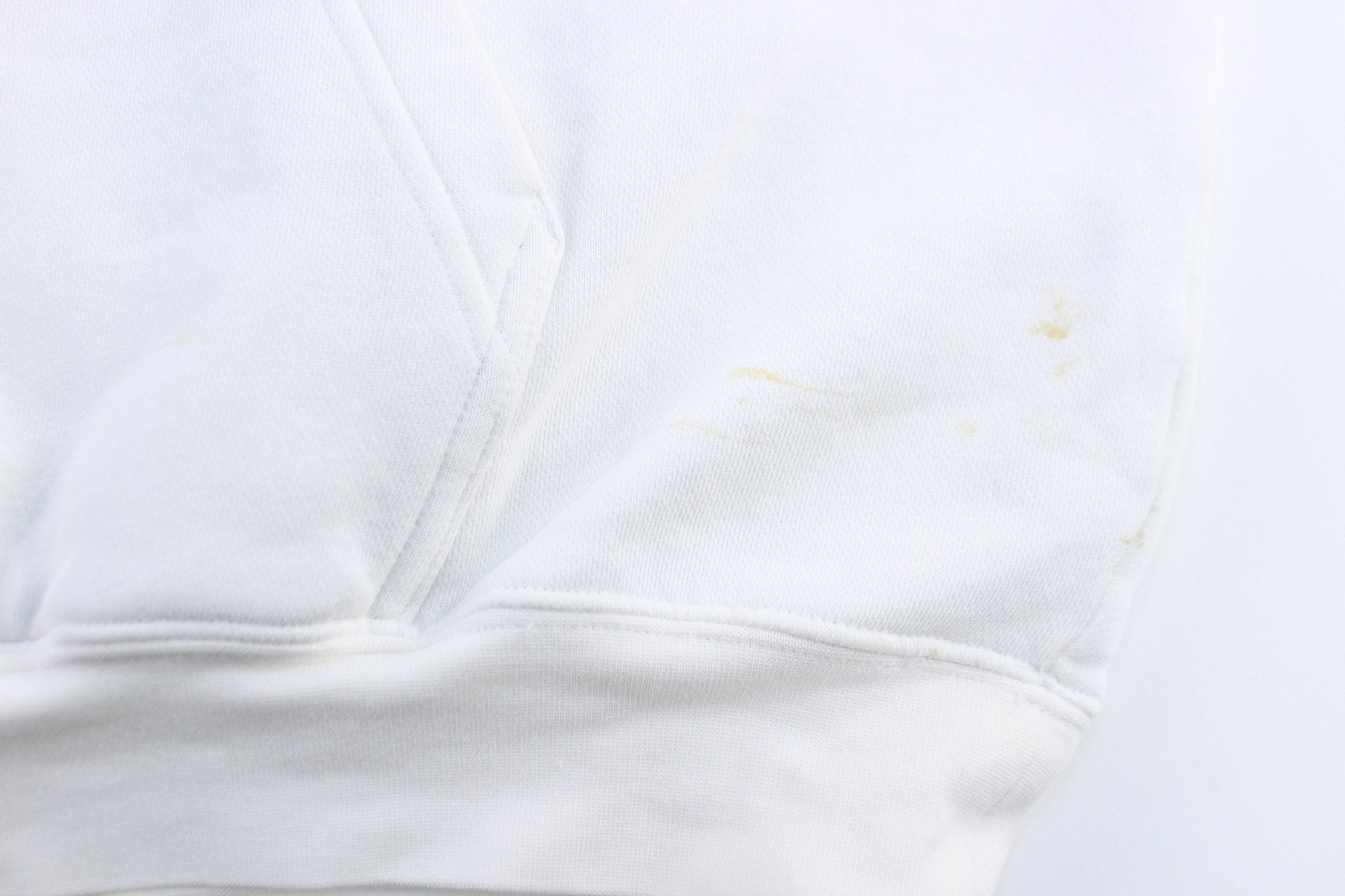 Adidas Embroidered Logo White Pullover Hoodie - ThriftedThreads.com