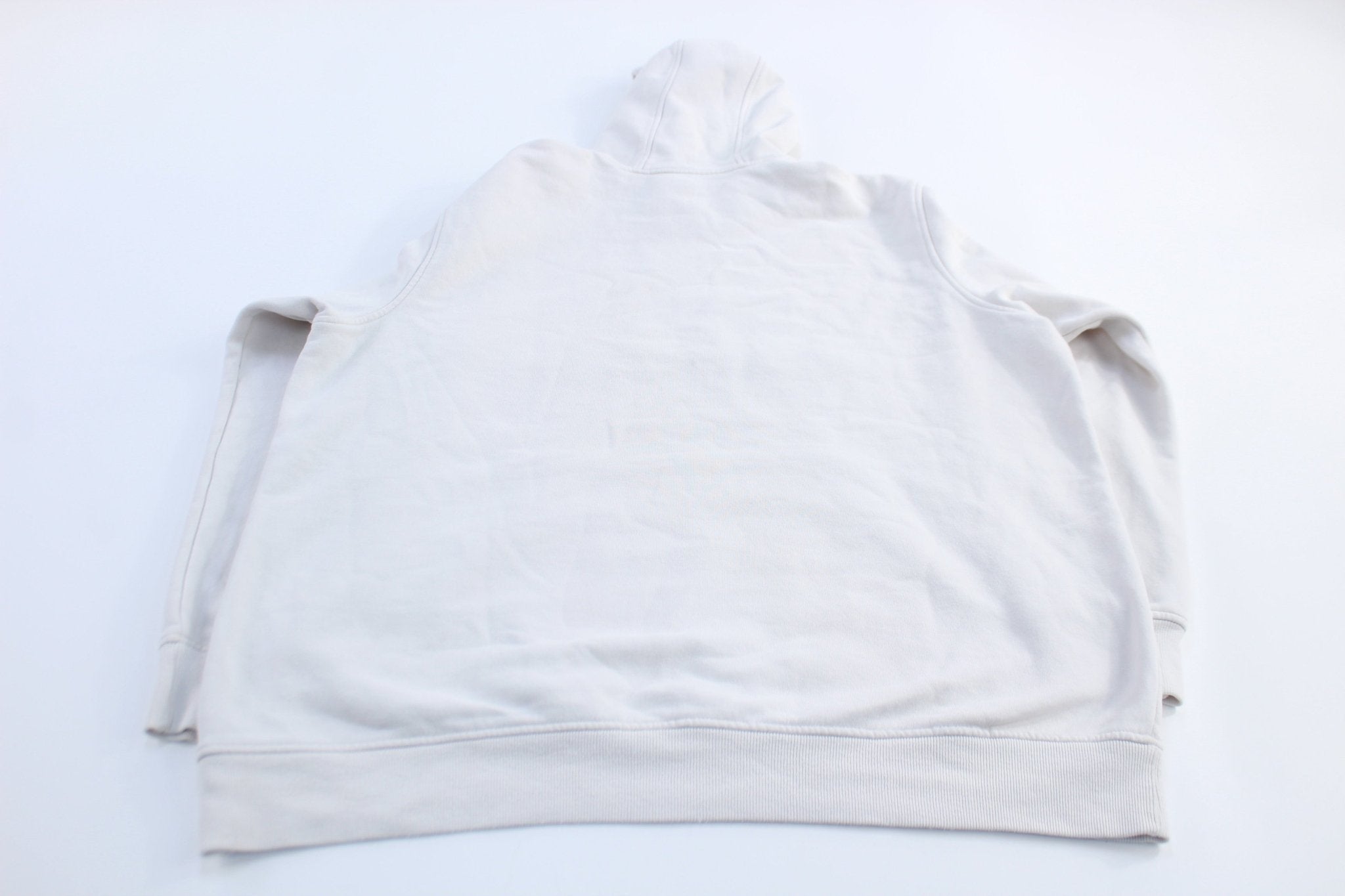 Adidas Embroidered Logo White Pullover Hoodie - Jackets - Thrifted Threads