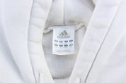 Adidas Embroidered Logo White Pullover Hoodie - Jackets - Thrifted Threads