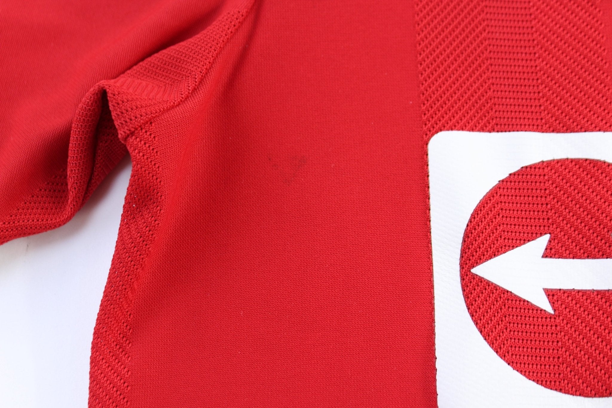 Adidas Logo Manchester United Striped Soccer Jersey - ThriftedThreads.com