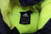 Adidas Logo Navy Blue & Neon UEFA Soccer Puffer Jacket - Jacket - Thrifted Threads