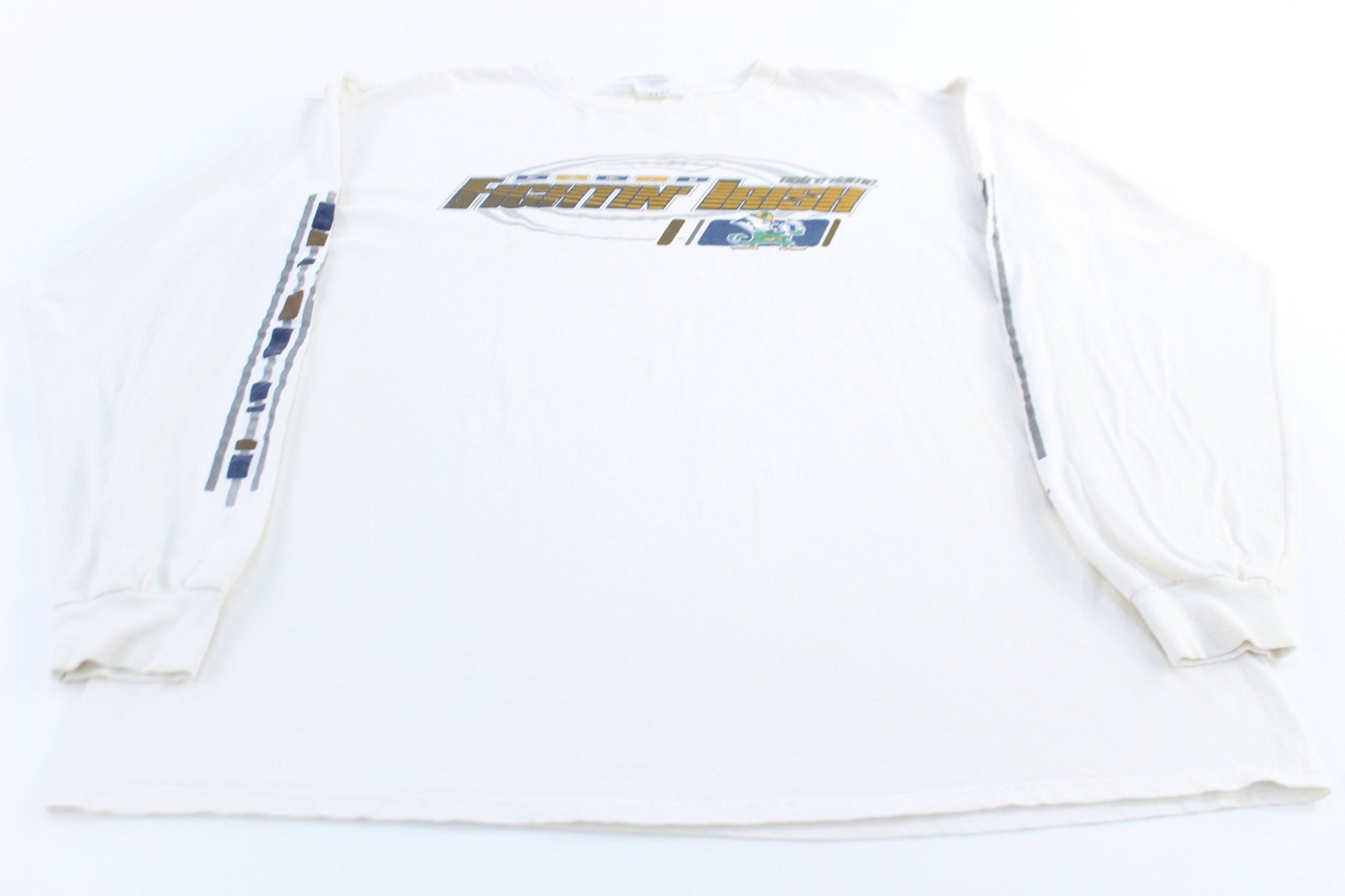 Adidas Logo University of Notre Dame Fightin' Irish LS T-Shirt - ThriftedThreads.com