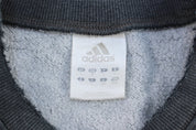 Adidas Trefoil Embroidered Logo Grey Sweatshirt - ThriftedThreads.com