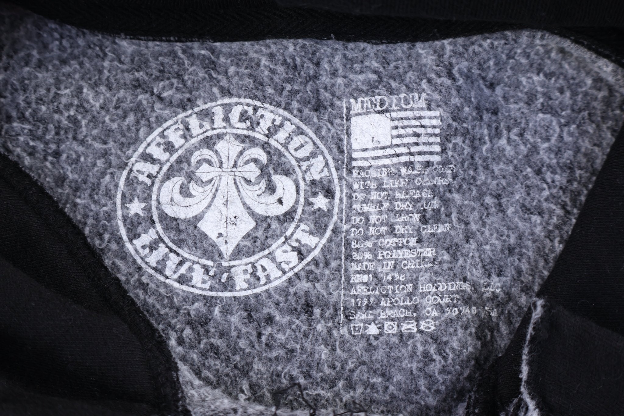 Affliction Cross Graphic Pullover Hoodie - Sweatshirt - Thrifted Threads
