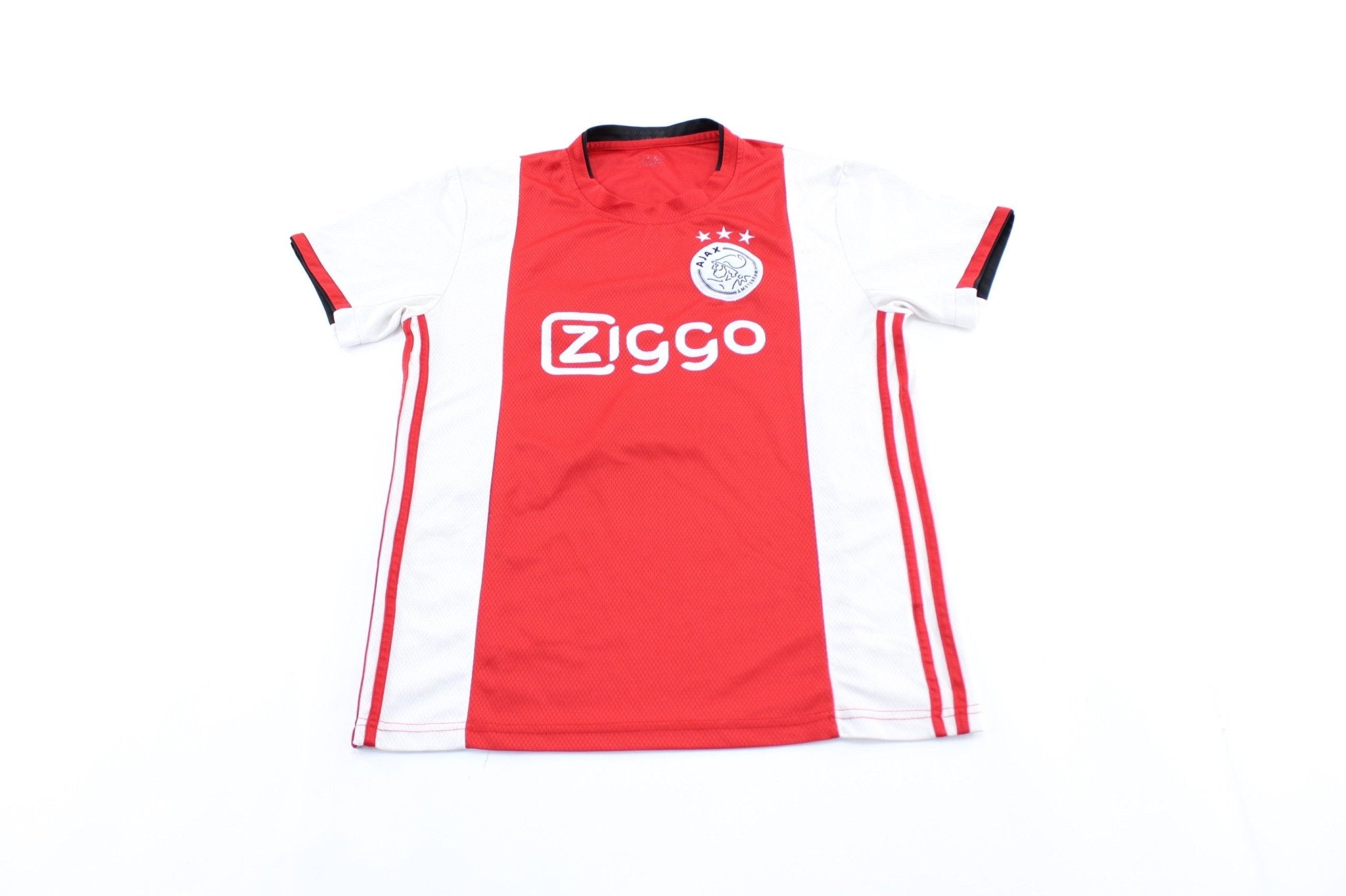 Ajax Amsterdam Embroidered Logo Red & White 13 Soccer Jersey - Jerseys/Tanks - Thrifted Threads