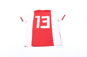 Ajax Amsterdam Embroidered Logo Red & White 13 Soccer Jersey - Jerseys/Tanks - Thrifted Threads