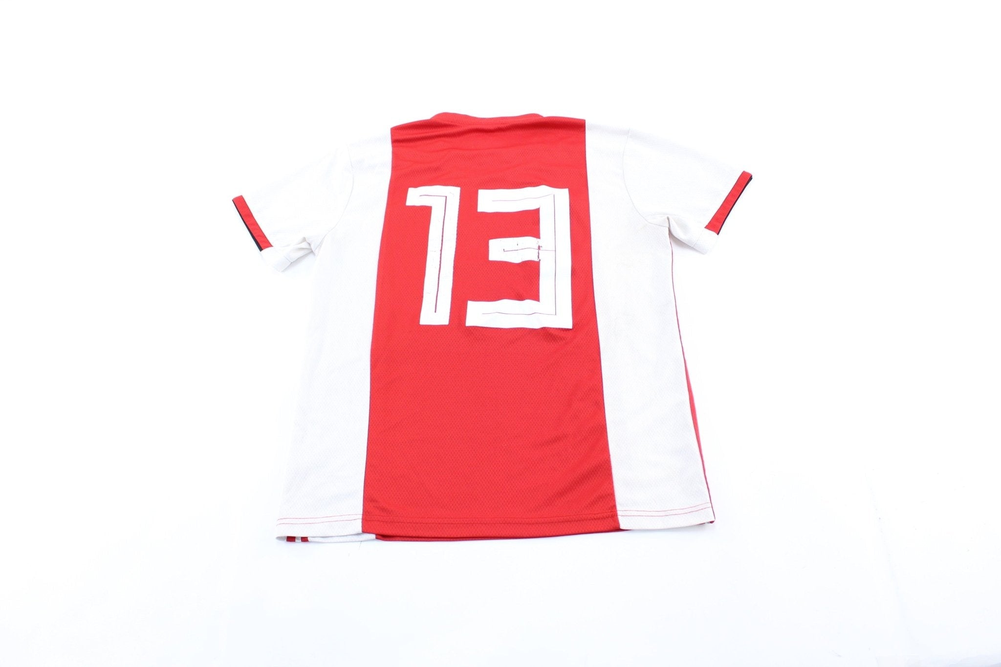 Ajax Amsterdam Embroidered Logo Red & White 13 Soccer Jersey - Jerseys/Tanks - Thrifted Threads
