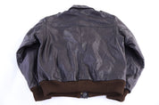 American Express Brown Full Zip Leather Jacket - Jacket - Thrifted Threads