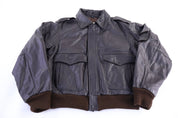 American Express Brown Full Zip Leather Jacket - Jacket - Thrifted Threads