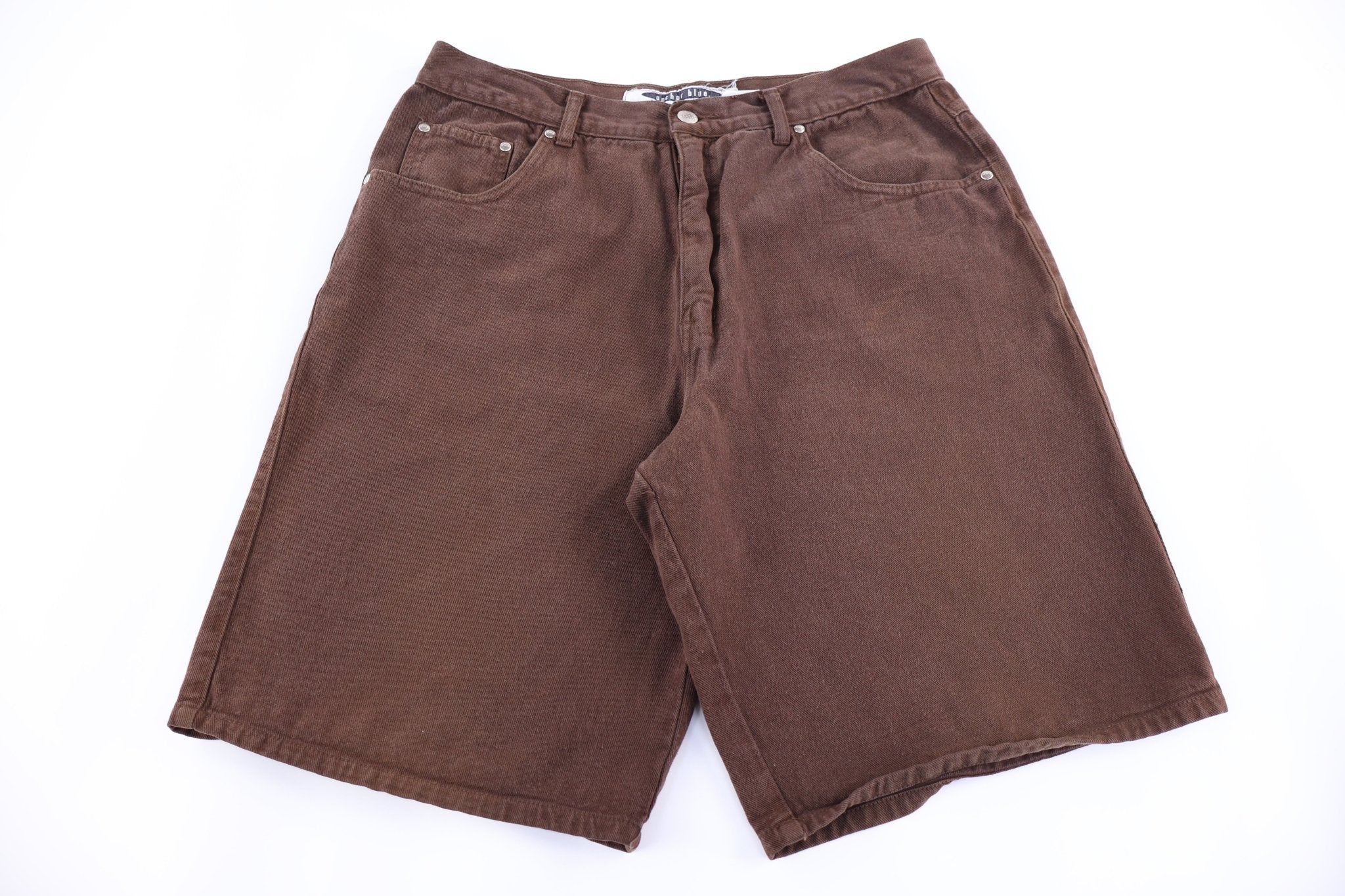 Anchor Blue Loose Brown Denim Shorts - Pants/Shorts - Thrifted Threads