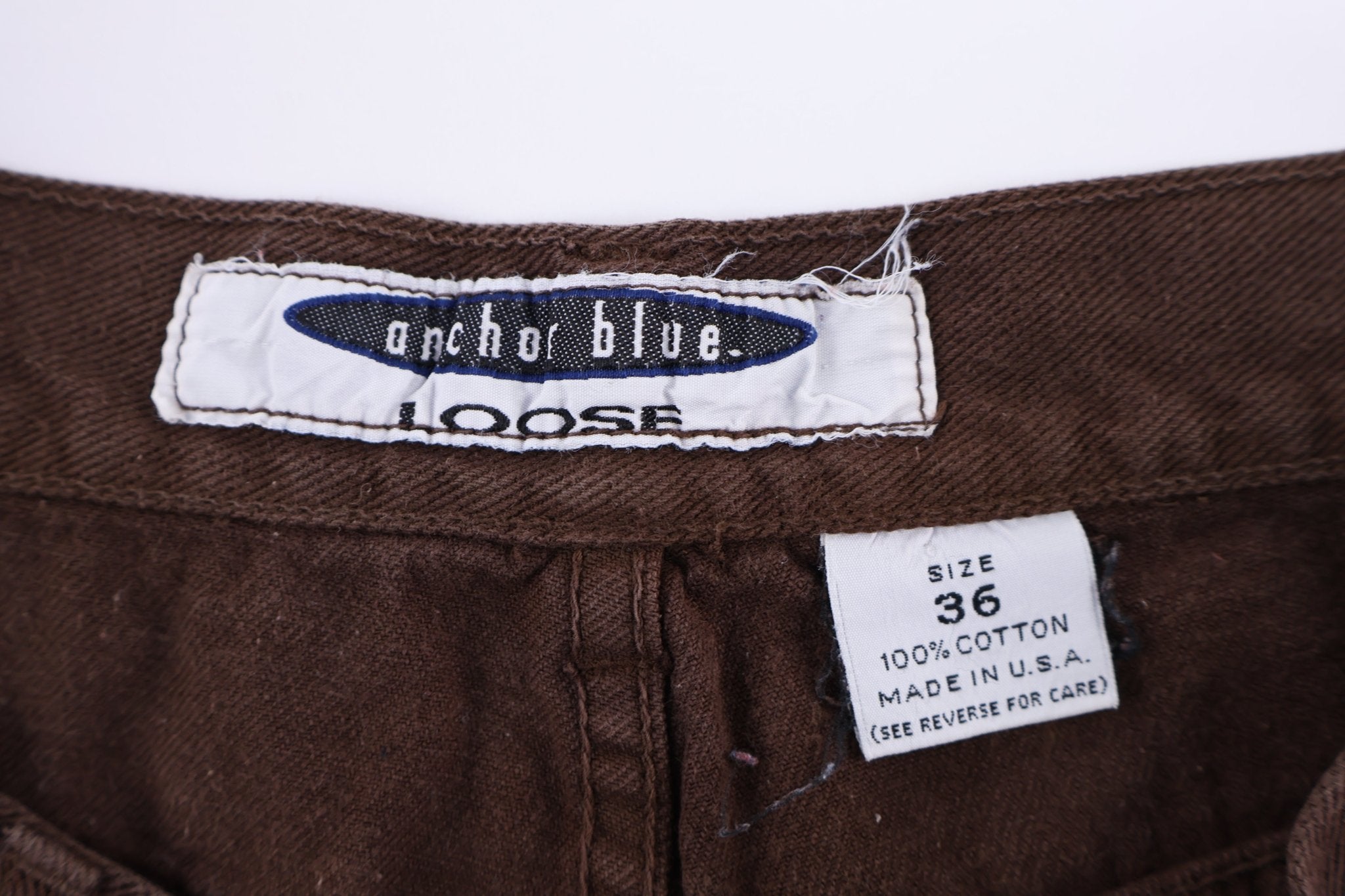 Anchor Blue Loose Brown Denim Shorts - Pants/Shorts - Thrifted Threads
