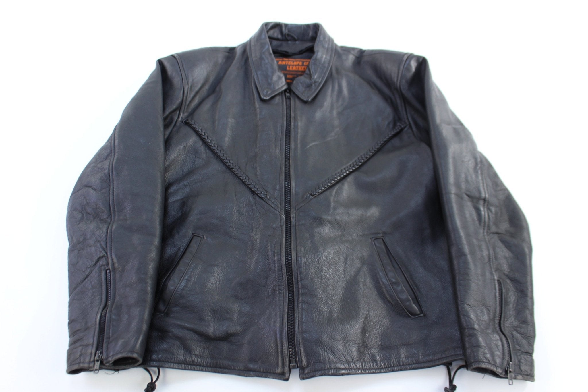 Antelope Creek Full Zip Leather Jacket - Jacket - Thrifted Threads