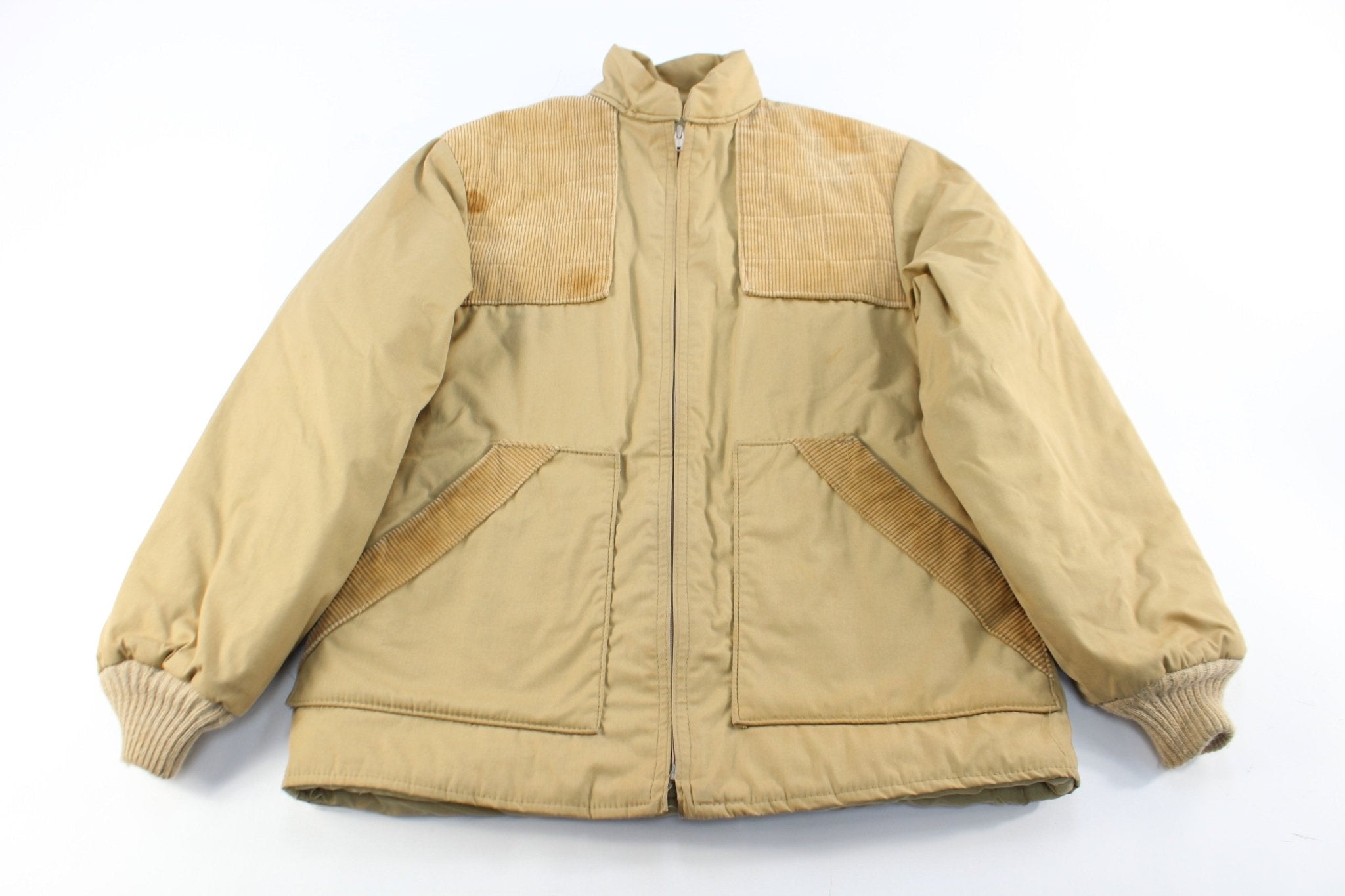 Big Bore Tan Zip Up Jacket - Jackets - Thrifted Threads