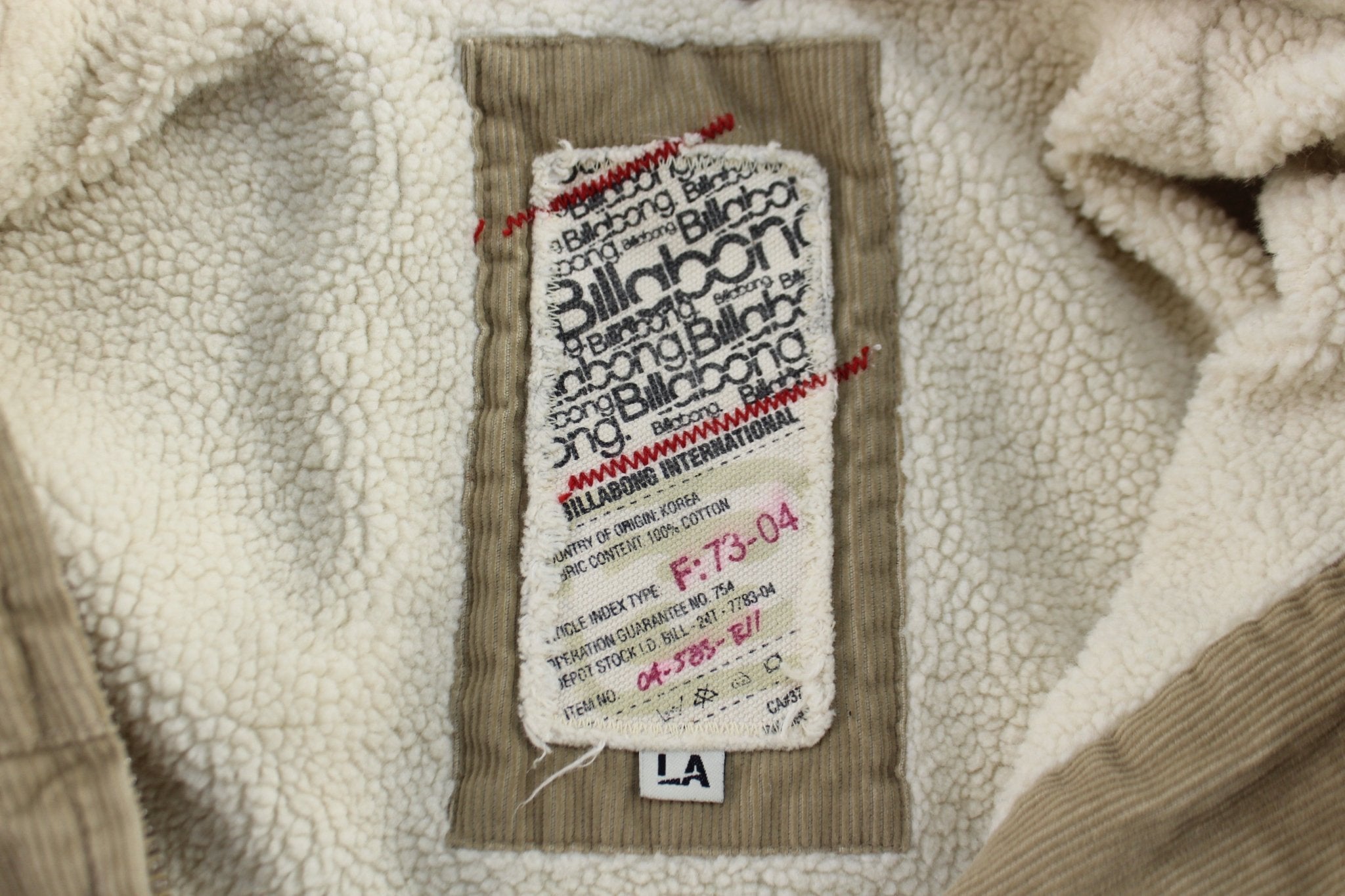Billabong Embroidered Sherpa Lined Corduroy Jacket - ThriftedThreads.com