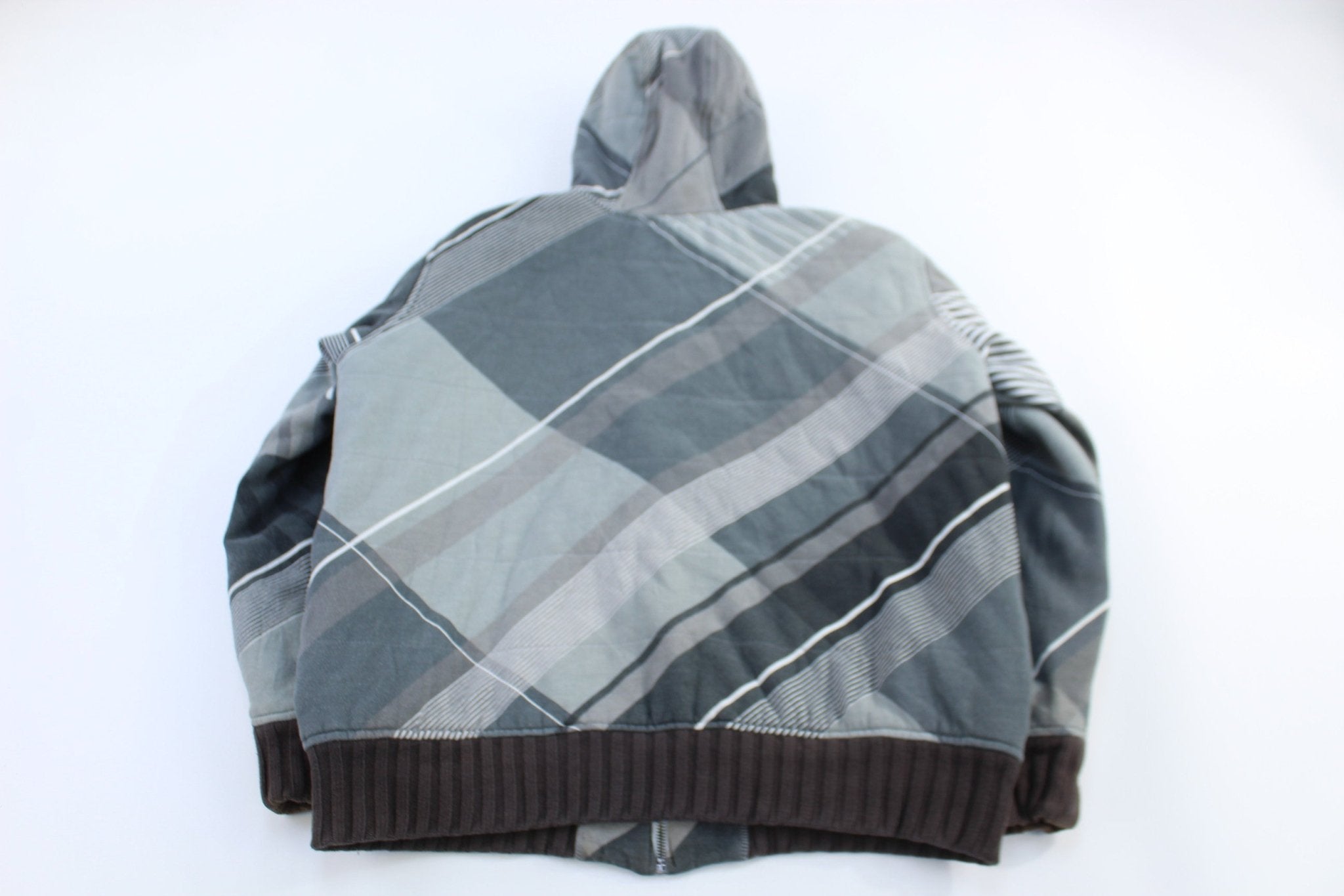 Billabong Geometric Pattern Grey Full Zip Jacket - Jacket - Thrifted Threads