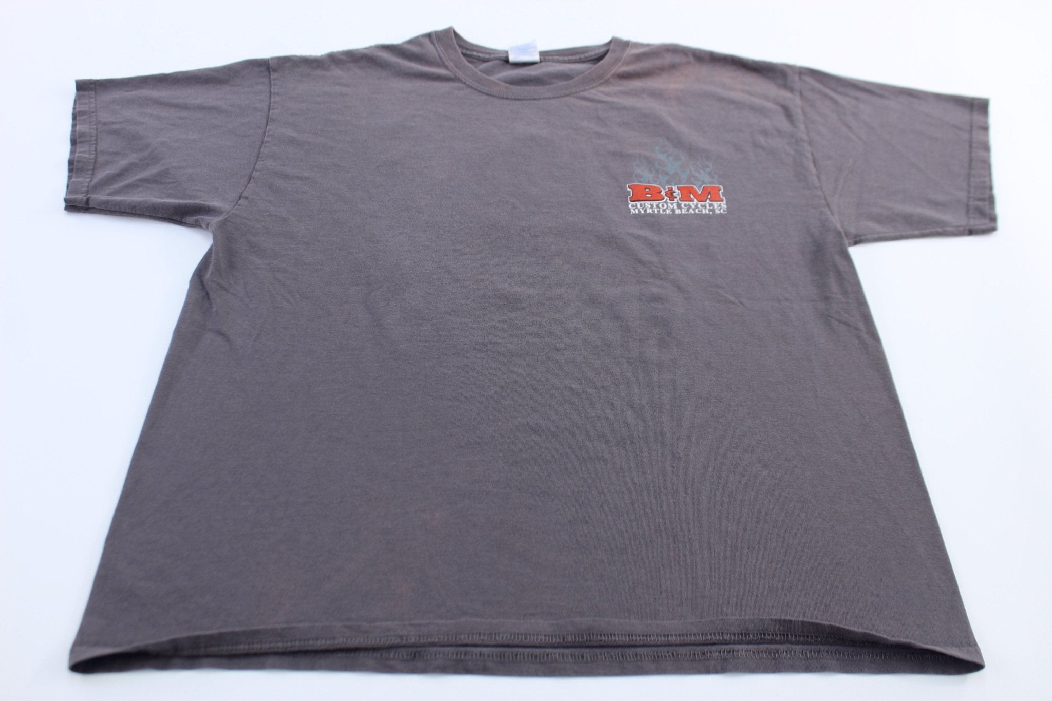 B&M Custom Cycles Myrtle Beach, South Carolina Service T-Shirt - ThriftedThreads.com