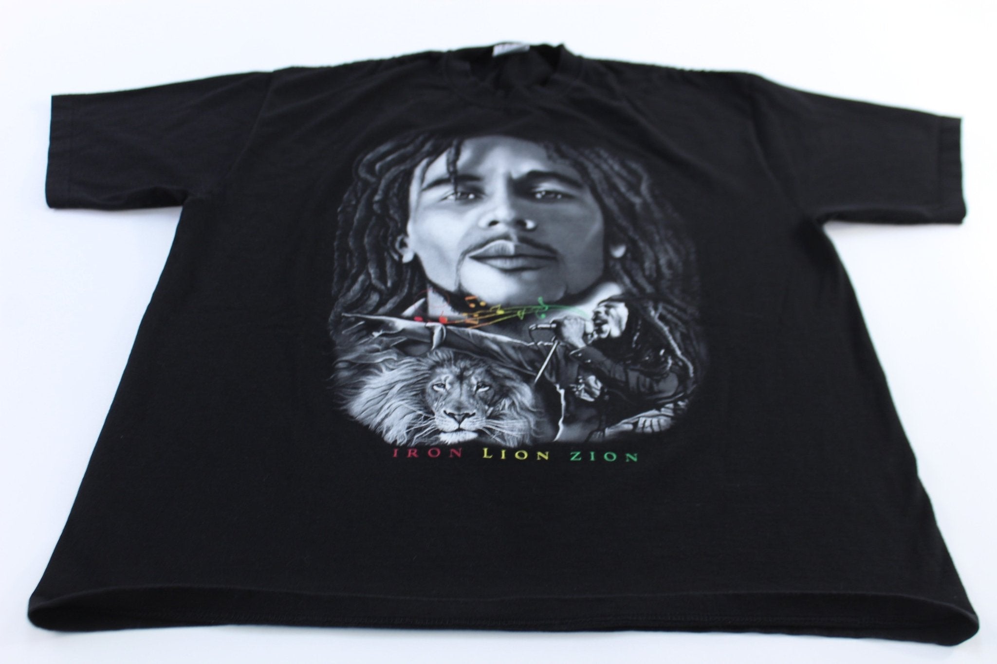 Bob Marley Iron Lion Zion T-Shirt - ThriftedThreads.com