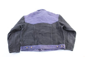 Boogie Woogie Boy Black & Purple Wash Denim Jacket - ThriftedThreads.com