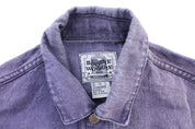 Boogie Woogie Boy Black & Purple Wash Denim Jacket - ThriftedThreads.com