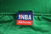 Boston Celtics Basketball Embroidered Majestic Quilted Bomber Jacket - ThriftedThreads.com