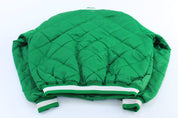 Boston Celtics Basketball Embroidered Majestic Quilted Bomber Jacket - ThriftedThreads.com