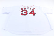 Boston Red Sox David Ortiz Majestic Baseball Jersey - ThriftedThreads.com