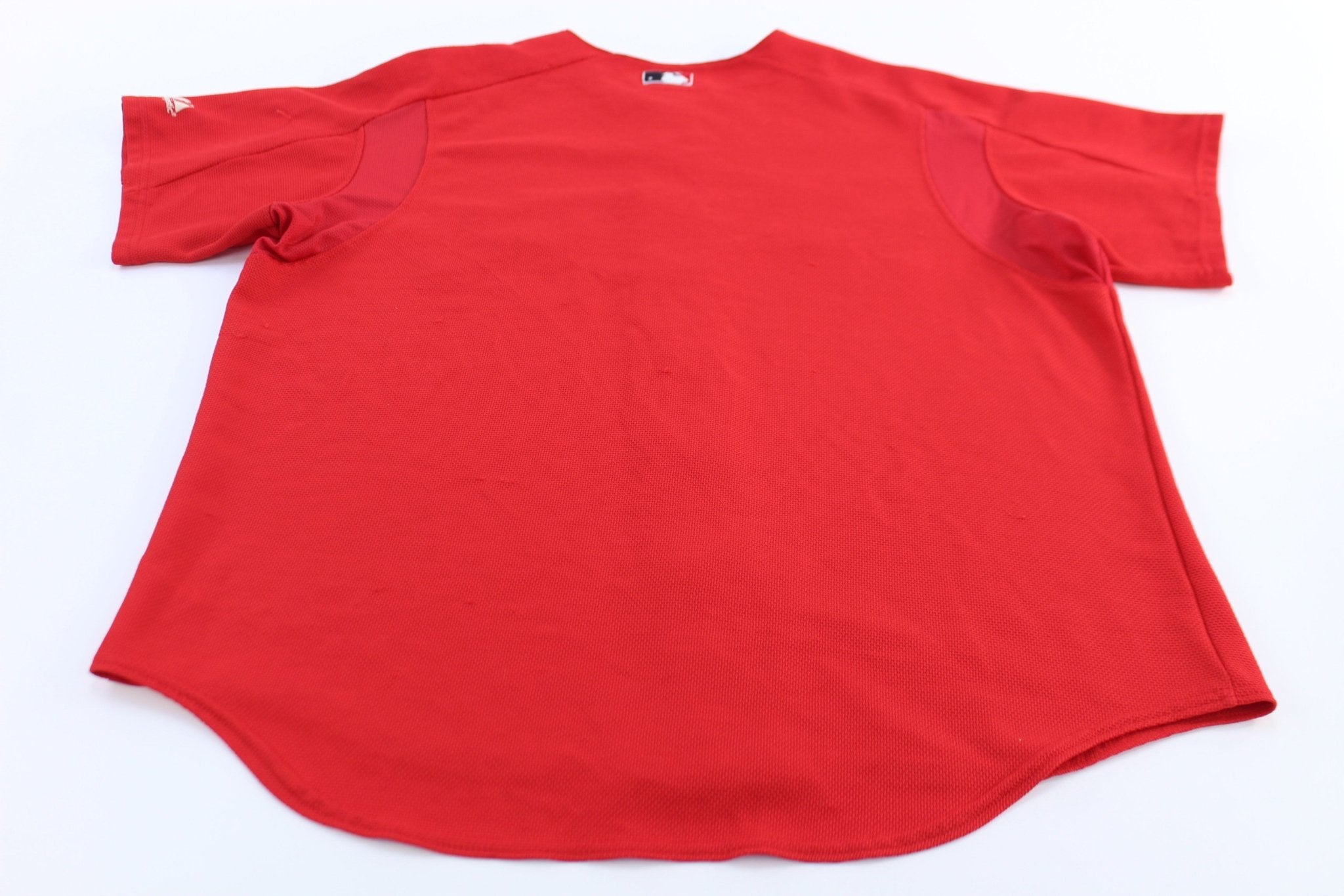 Boston Red Sox Embroidered Majestic Baseball Jersey - ThriftedThreads.com
