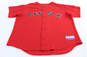 Boston Red Sox Embroidered Majestic Baseball Jersey - ThriftedThreads.com