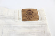 Brittania White Denim Shorts - ThriftedThreads.com