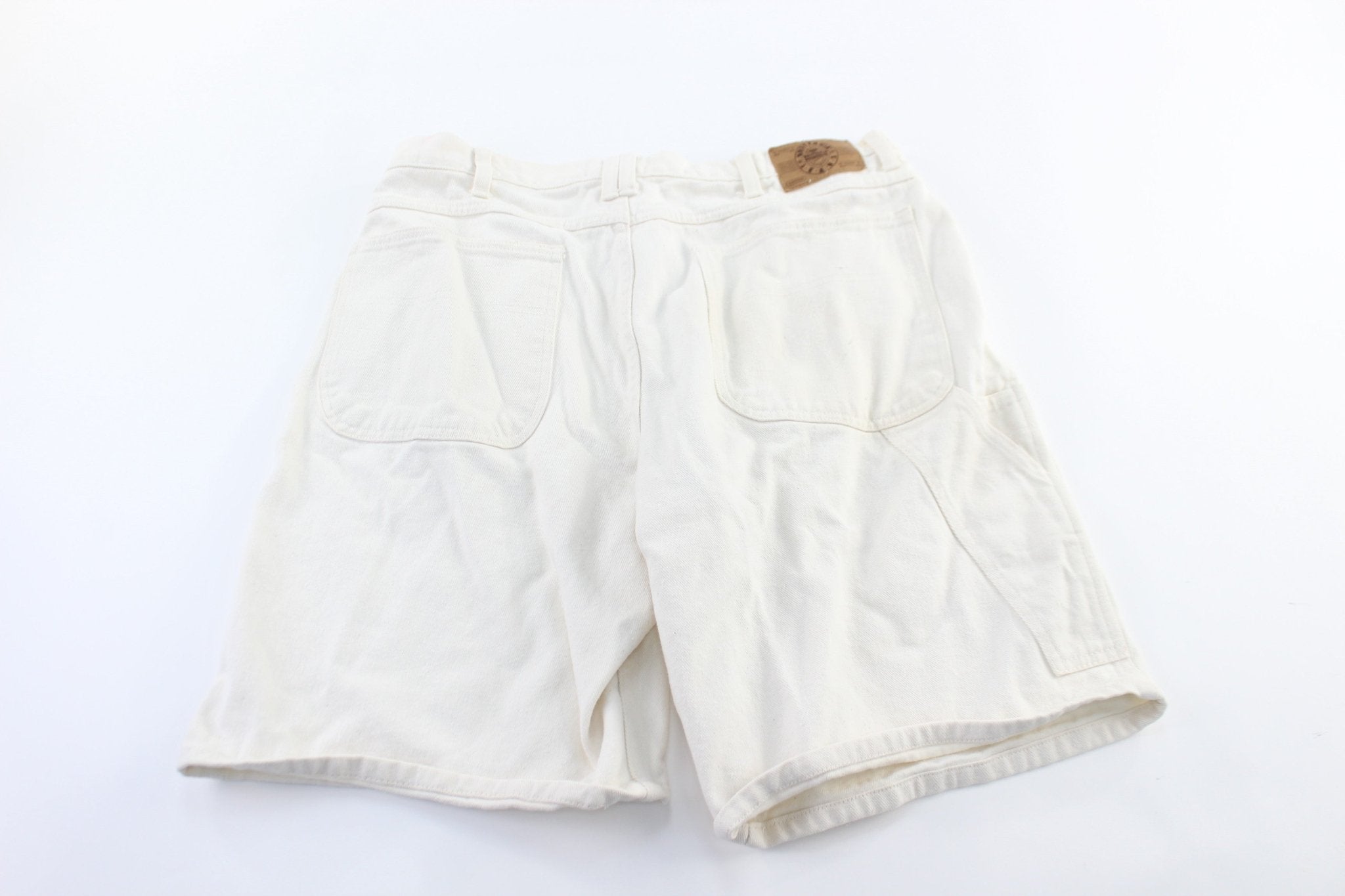 Brittania White Denim Shorts - ThriftedThreads.com