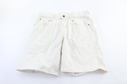 Brittania White Denim Shorts - ThriftedThreads.com